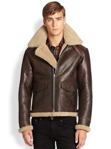 burberry men's shearling aviator jacket.